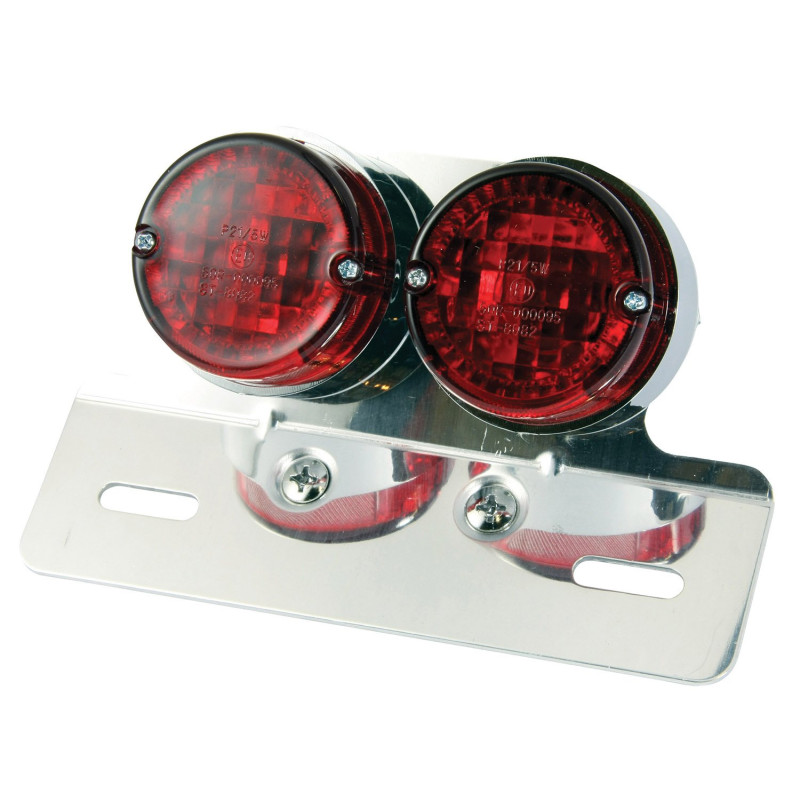 Bike-It Achterlicht Surround Twin | Rood/Chroom
