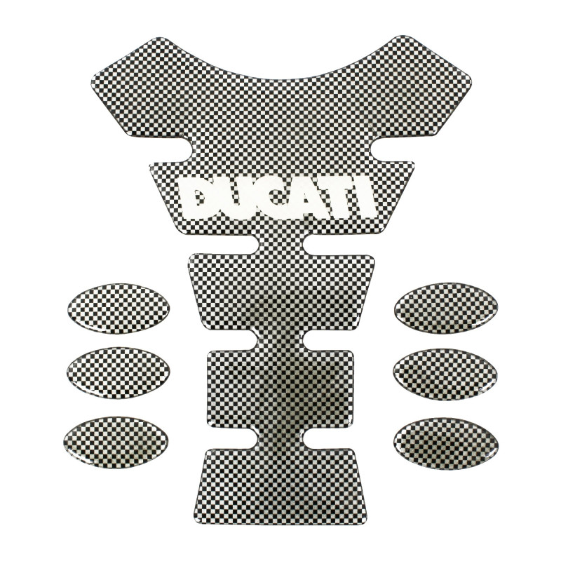 Bike-It Tankpad Spine Ducati Logo | Carbon