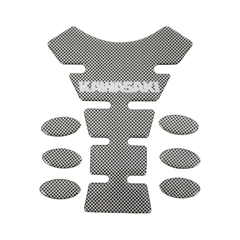 Bike-It Tankpad Spine Kawasaki Logo | Carbon