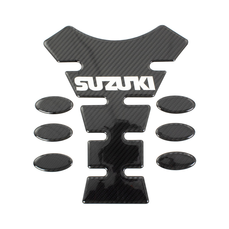 Bike-It Tankpad Spine Suzuki Logo | Carbon