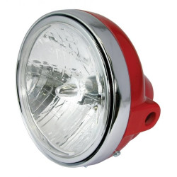 Bike-It Headlight 25/25W 7" Round - Rood