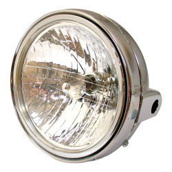 Bike-It Headlight 25/25W 7" Round - Chrome