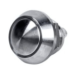 Highway Hawk Schakelaar Push ø17mm | Zilver