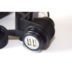 TechLine USB ingang 12V Stuur Dubbel 3,3A | Zwart
