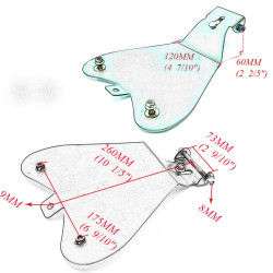 Techline Bobber zadel bodemplaat | Zwart
