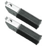 Techline Voetsteunen Passagier (incl. beugel) | Zilver