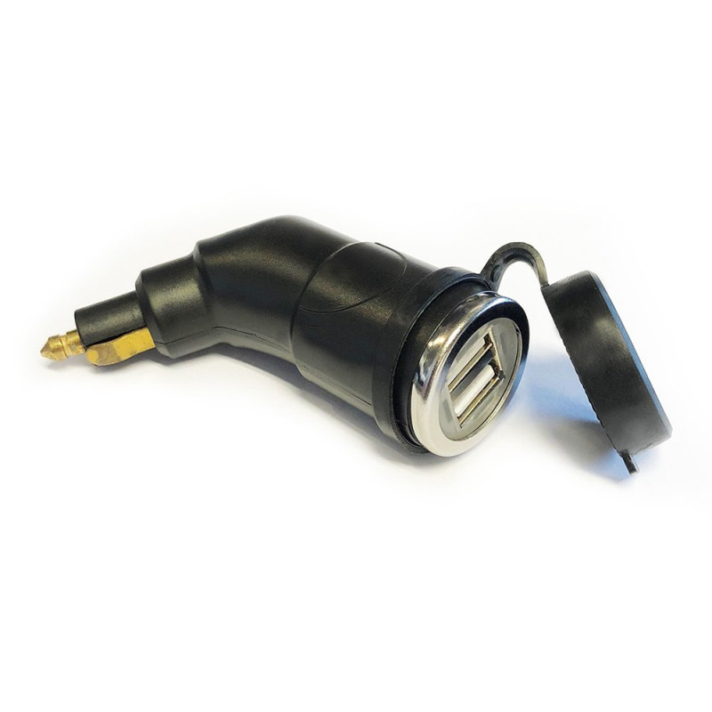 Techline Adapter USB dubbel Hella/BMW/DIN | Zwart