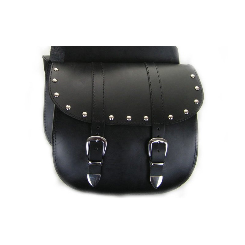 Techline Zadeltassen 1005 met studs | Zwart