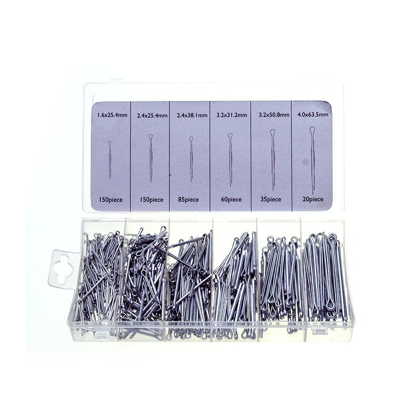 Biketek Splitpennen Assorti Box 500-delig | Staal