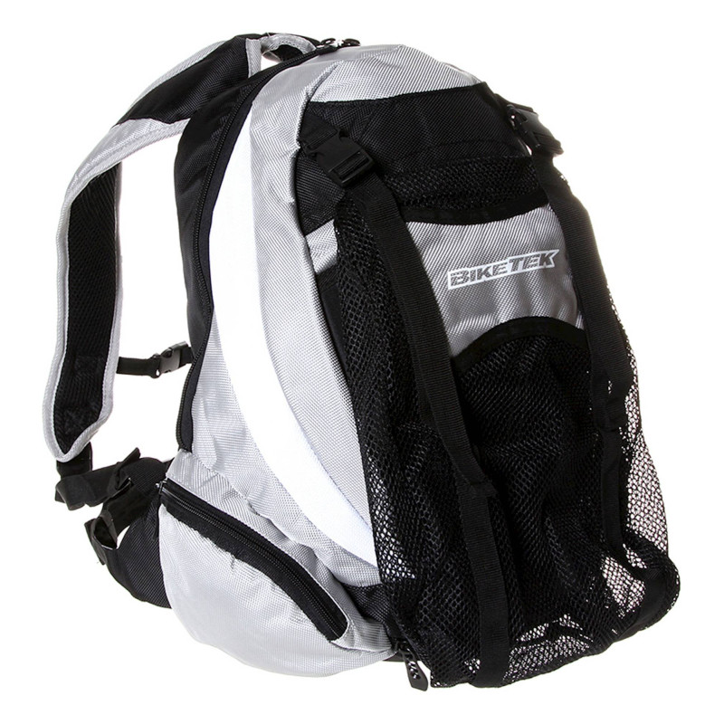 Biketek Rugtas 15 Liter | Zwart/Wit/Zilver