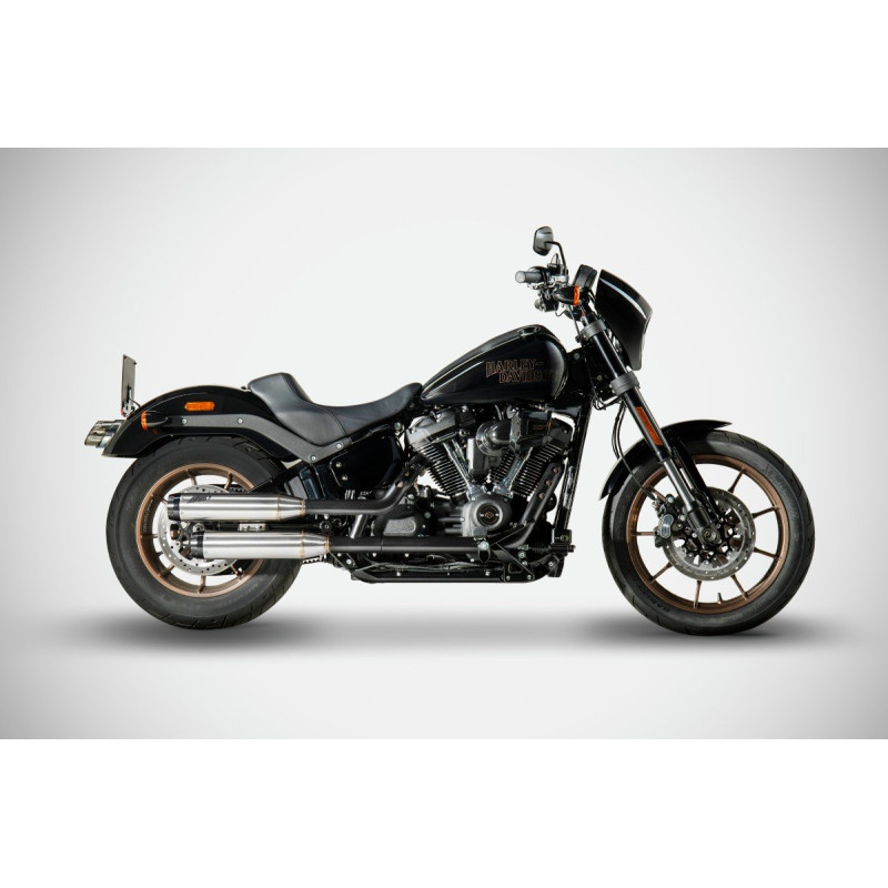 Zard Uitlaten RVS | Zwart | Harley Davidson Dyna Street Bob & Softail Low Rider & Softail Standard