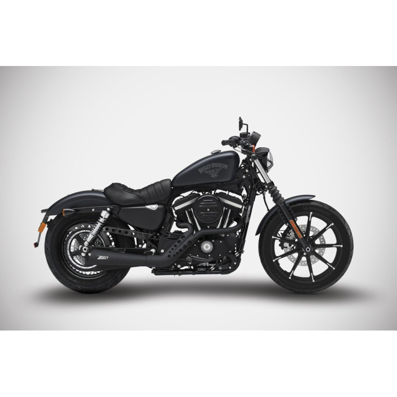 Zard Uitlaatsysteem 2-1 Sport RVS | Zwart | Harley Davidson XL1200 Sporster & XL883 Sportster