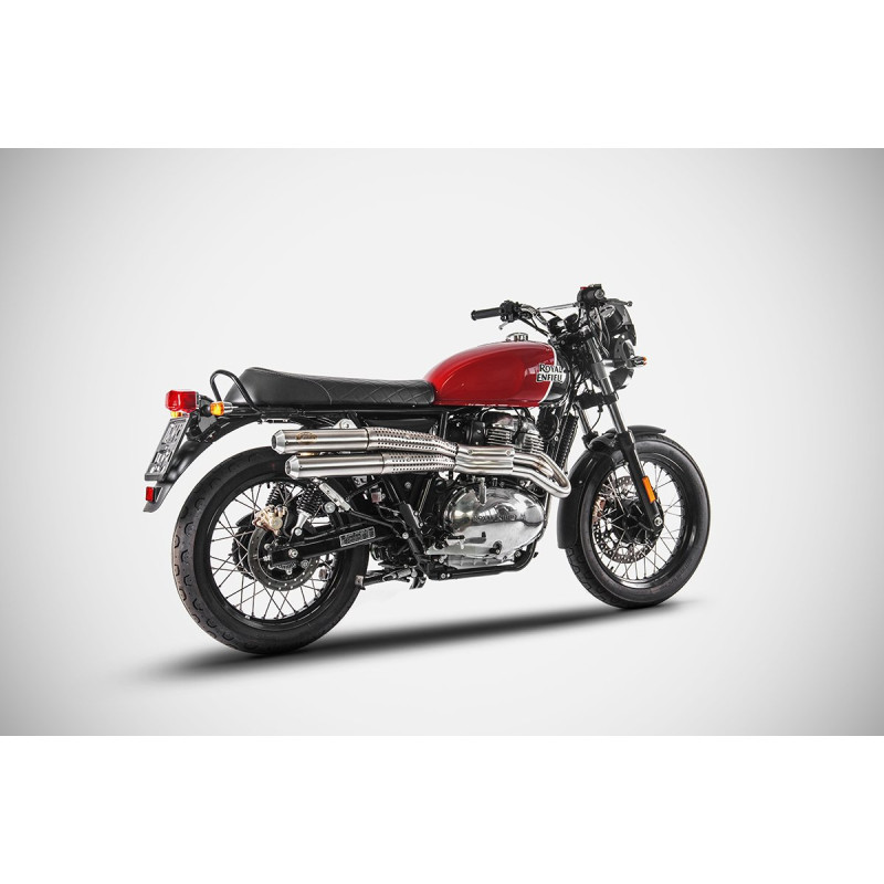 Zard Uitlaatsysteem RVS | Zilver | Royal Enfield 650 GT Continental & 650 Interceptor