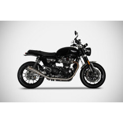 Zard Uitlaten Conisch RVS | Zilver | Triumph Speed Twin 1200 & Thruxton 1200 R/RS