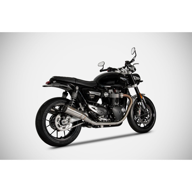 Zard Uitlaten Conisch RVS | Zilver | Triumph Speed Twin 1200 & Thruxton 1200 R/RS