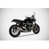 Zard Uitlaten Conisch RVS | Zilver | Triumph Speed Twin 1200 & Thruxton 1200 R/RS