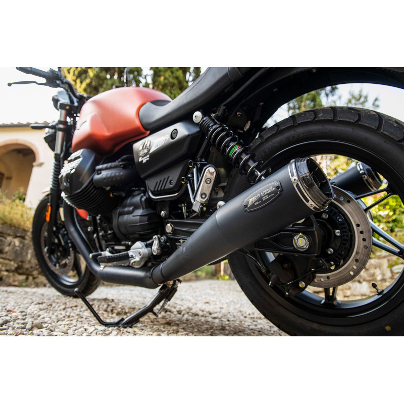 Zard Uitlaten Limited Edition RVS | Zwart | Moto Guzzi 850 V7